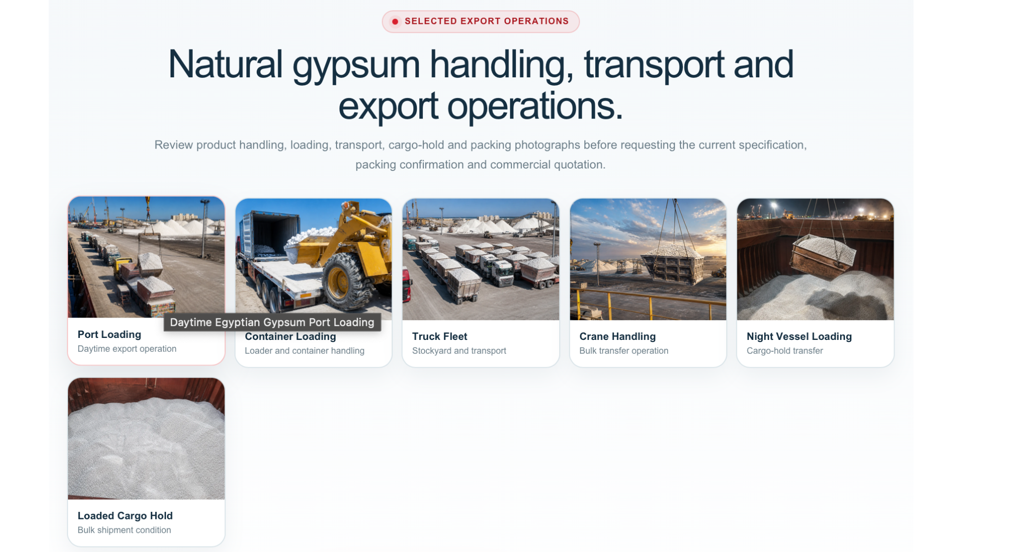 Gypsum Bulk Shipping